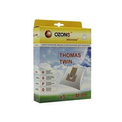 Синтетические мешки-пылесборники Ozone M-09 для пылесосов THOMAS OZONEM09 - фото 12059