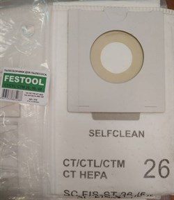 Синтетические пылесборники  Original для пылесоса FESTOOL тип 496 187 (5 шт) 496187 - фото 12197