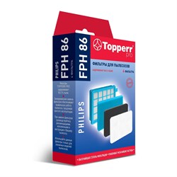 Набор фильтров Topperr 1145 FPH86 для пылесосов Philips FPH86 - фото 20946
