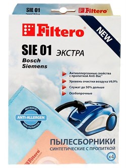 Набор пылесборников из микроволокна Filtero SIE 01 Экстра для пылесосов Bosch (тип G) SIE01E - фото 4992