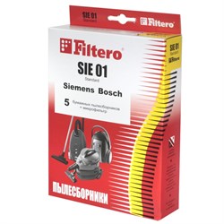Набор бумажных пылесборников Filtero SIE 01 Стандарт 5шт  для пылесосов Bosch (тип G) SIE01S - фото 4997