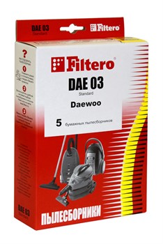Мешки-пылесборники Filtero DAE 03 Standard, 5 шт, бумажные для Daewoo DAE03S - фото 5333