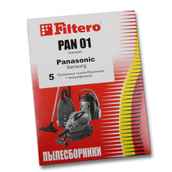 Мешки-пылесборники Filtero PAN 01 Standard, 5 шт, бумажные для Panasonic, Samsung PAN01S - фото 5342