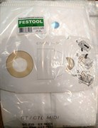 Синтетические пылесборники  Original для пылесоса FESTOOL CT/CTL MIDI тип 498 411 (5шт) 498411
