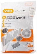Комплект фирменных мешков Vax 1-1-125401-00 для пылесоса Vax 7151, 6131, 6150, 6130, 6151, 1600 1112540100