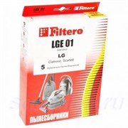 Мешки-пылесборники Filtero LGE 01 Standard, 5 шт, бумажные для LG, Cameron, Clatronic, Scarlett, Polar, Evgo LGE01S