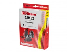 Мешки-пылесборники Filtero SAM 02 Standard, 5 шт, бумажные для Samsung, Bimatek, Bork, Cameron, Clatronic, DeLonghi SAM02S